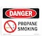 Signmission OSHA Danger Sign, Propane No Smoking, 18in X 12in Rigid Plastic, 12" W, 18" L, Landscape OS-DS-P-1218-L-1540 - alternate 1
